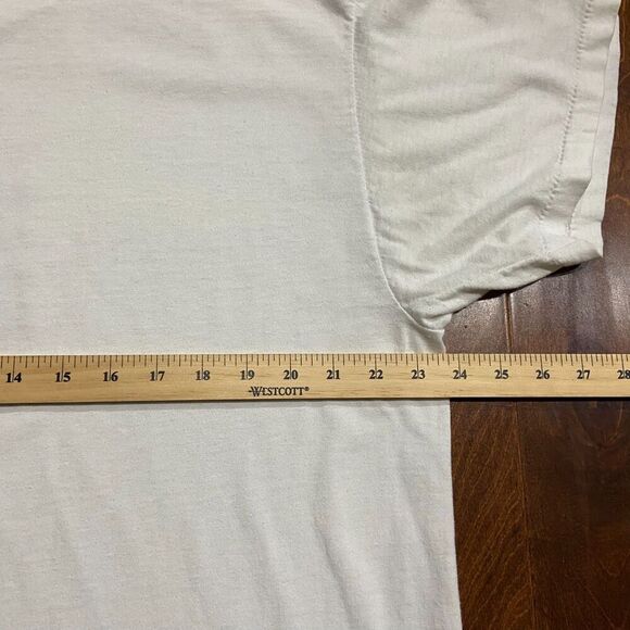 Oneita Vintage 90s Single Stitch Hollywood LA White Travel T-Shirt Mens XL - Picture 7 of 8